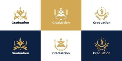 Set of education logo design for university and school academy. vector