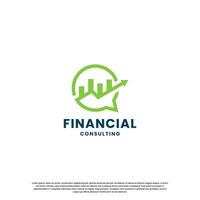 moderno financiero consultante logo diseño inspiración vector