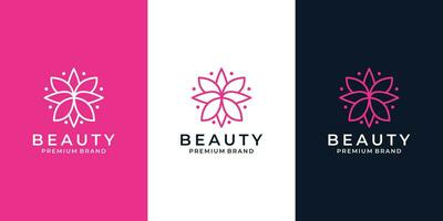 creative lotus beauty flower logo design for your business vector