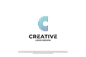 Letter C logo design template. Creative initial letters C logo design symbol. vector