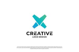 letra X logo diseño modelo. inicial letras X. creativo X símbolo. vector