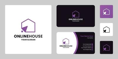 luxury online house shop logo design for interior property market vector