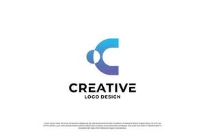 Letter C logo design template. Creative initial letters C logo design symbol. vector