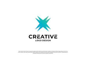 letra X logo diseño modelo. inicial letras X. creativo X símbolo. vector