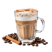 ai gegenereerd vanille latte , latte met vanille siroop Aan transparant achtergrond. png