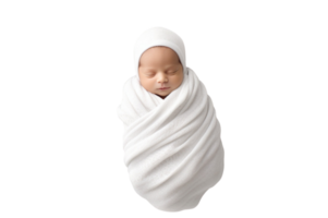 ai generato neonato bambino contento Sopra, isolato su trasparente sfondo. png