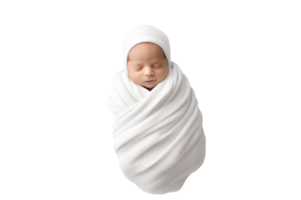 ai généré nouveau née bébé content sur, isolé sur transparent Contexte. png