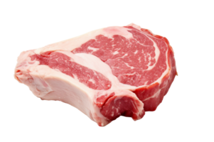 AI generated Raw pork isolated on a transparent background. png