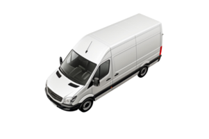 AI generated Delivery white van with space for text isolated over on transparent background. png