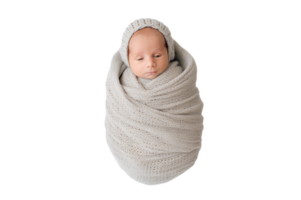 AI generated Newborn baby happy over, isolated on transparent background. png