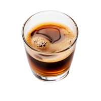 ai gegenereerd ristretto, een korter en meer geconcentreerd espresso schot Aan transparant achtergrond. png