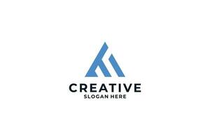 Creative letter A with unique concept logo design. vector