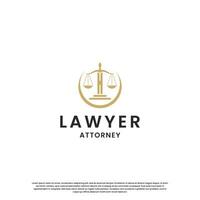 ley logo diseño. abogado, abogado logo modelo. vector