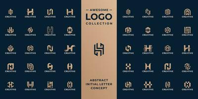 collection of initial letter H logo design template. vector