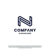 initial letter N logo design monogram for your business vector