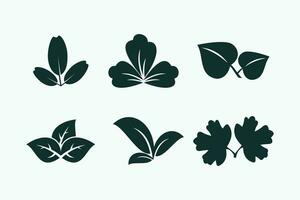 set of leaf icon logo design vector. nature, leaves, ecology, plant logo element. vector