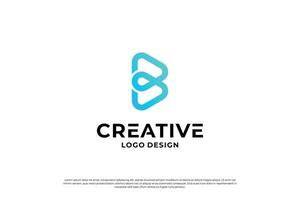 Letter B logo design template. Creative initial letters B logo symbol. vector