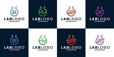 haz laboratorio logo diseño vector