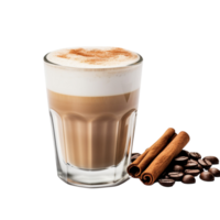 AI generated Chai latte on transparent background. png