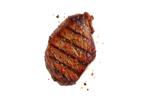 ai généré grillé du boeuf steak isolé sur une transparent Contexte. png