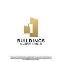 building apartment logo design inspiration. creative design and modern concept vector