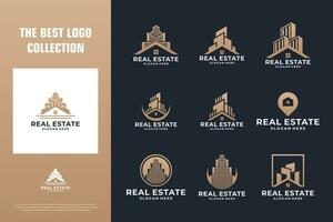 Collection of real estate logo design inspiration. vector
