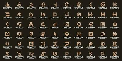 Creative mega logo monogram letter A to Z collection. vector