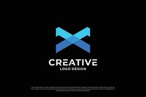 Letter x logo design template. Initial letters X. Creative X symbol. vector