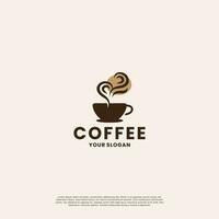 minimalista café logo modelo. café tienda logo símbolo vector