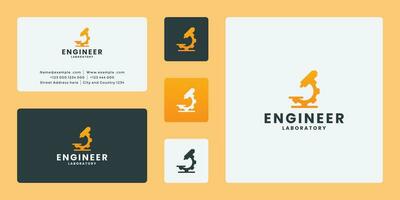 experiment mechanic engineering logo design vector