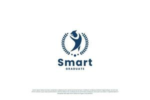 Smart education logo design. School logo template. vector
