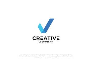 letra v logo diseño modelo. inicial letras v. creativo v símbolo. vector