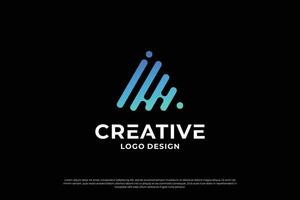 letra un logo diseño modelo. inicial letras una. símbolo una. creativo letra un logo vector. vector