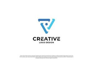 letra v logo diseño modelo. inicial letras v. creativo v símbolo. vector