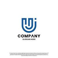 initial letter J M monogram logo design inspiration vector