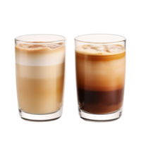 ai generiert Tassen von heiß Macchiato Kaffee ,mit transparent Hintergrund. png