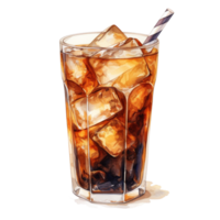 AI generated Cold Brew is Coffee brewed with cold water, usually served over ice,,with transparent background. png