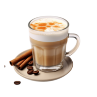 AI generated Chai latte on transparent background. png