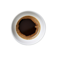 AI generated Cup of coffee ,top view ,with transparent background. png