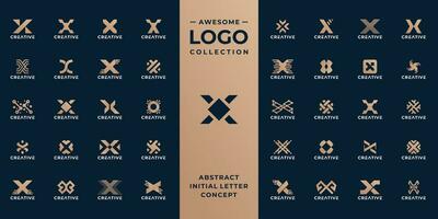 collection of initial letter X logo design template. vector