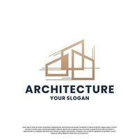 building architecture logo design template. building construction logo illustration vector