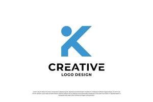 letra k logo diseño. creativo inicial letra k logo. letra k símbolo, letra k negocio. vector
