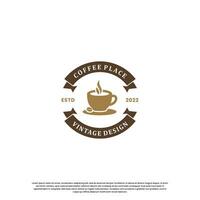 vintage coffee logo design. retro coffee shop logo. vector