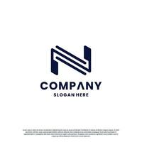 initial letter N logo design monogram for your business vector