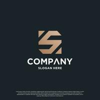 creative monogram letter S logo design inspiration vector