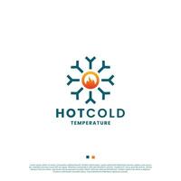 hot and cold symbol logo icon. temperature icon logo vector