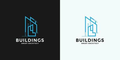 building architect logo design for your business vector