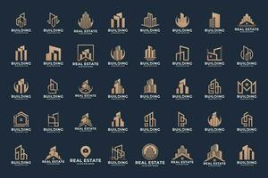 Mega collection of building logo designs. vector