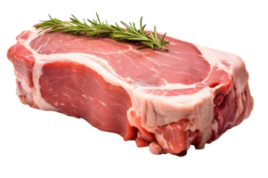 AI generated Raw pork isolated on a transparent background. png