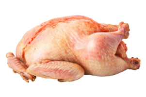 AI generated Raw chicken isolated on a transparent background. png